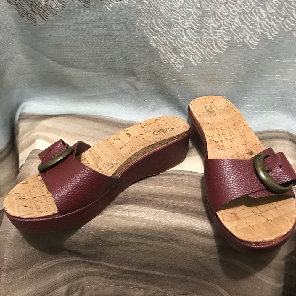Burgundy shoes